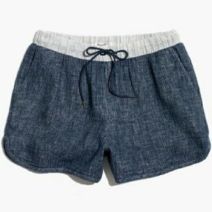 Madewell Blue/Gray Pull On Try Out Shorts